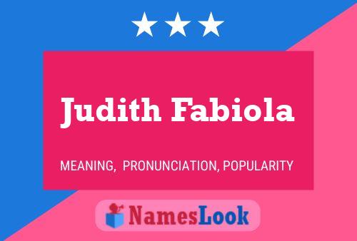 Poster del nome Judith Fabiola