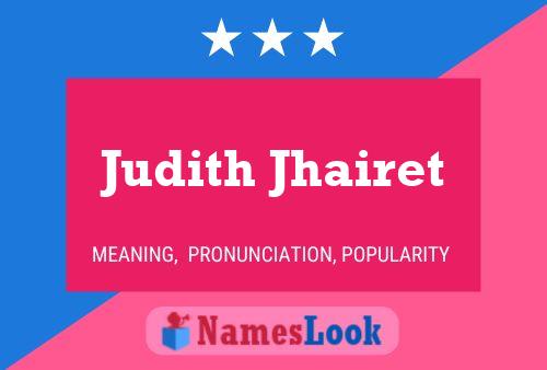 Poster del nome Judith Jhairet