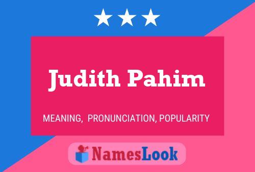 Poster del nome Judith Pahim