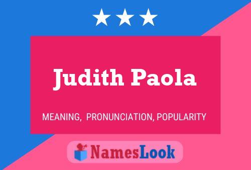 Poster del nome Judith Paola