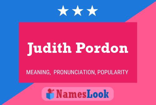 Poster del nome Judith Pordon