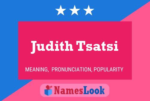 Poster del nome Judith Tsatsi