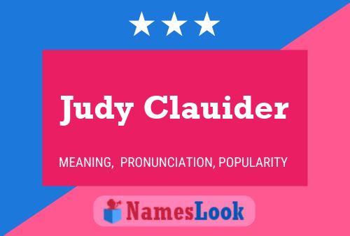 Poster del nome Judy Clauider