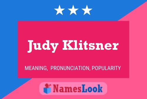 Poster del nome Judy Klitsner