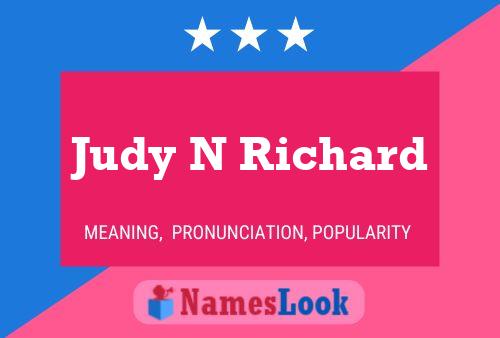 Poster del nome Judy N Richard