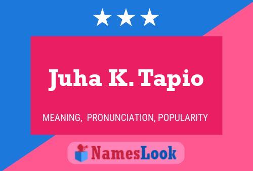 Poster del nome Juha K. Tapio