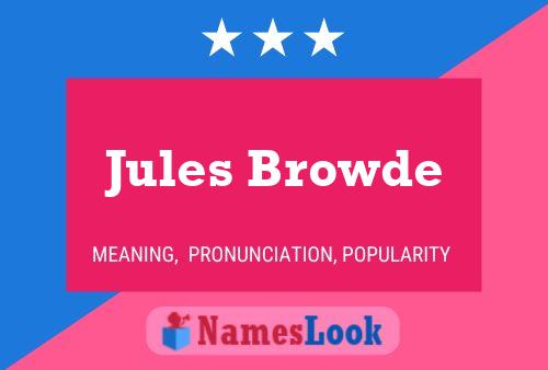 Poster del nome Jules Browde