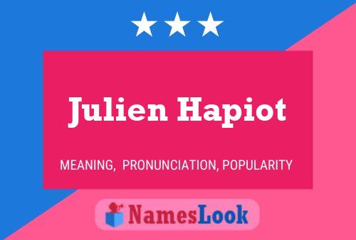 Poster del nome Julien Hapiot