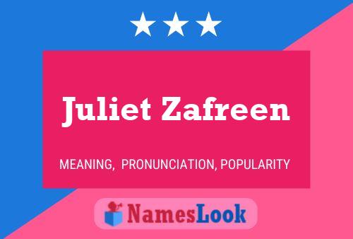 Poster del nome Juliet Zafreen