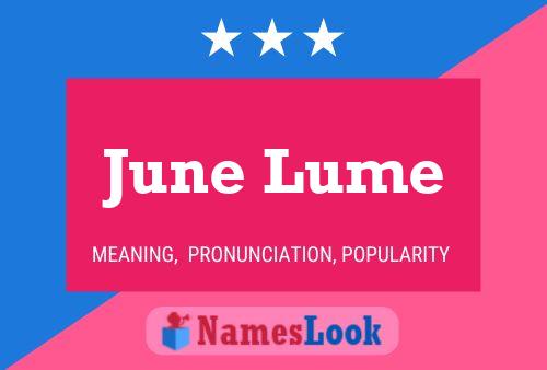 Poster del nome June Lume