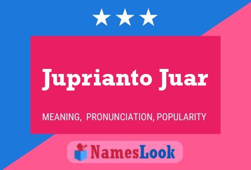 Poster del nome Juprianto Juar