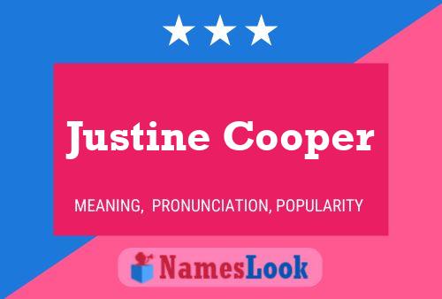 Poster del nome Justine Cooper