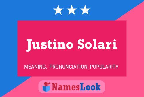 Poster del nome Justino Solari