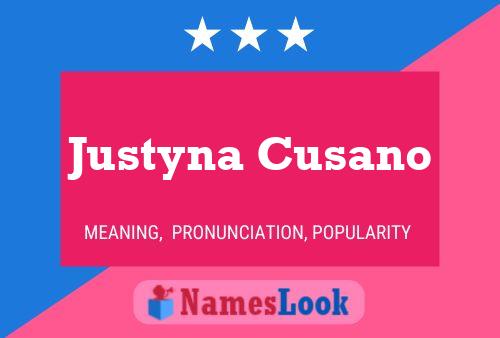 Poster del nome Justyna Cusano