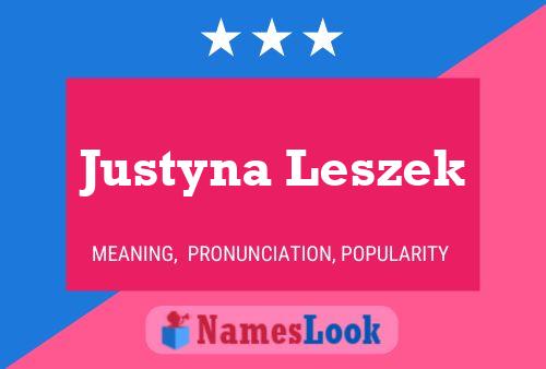 Poster del nome Justyna Leszek