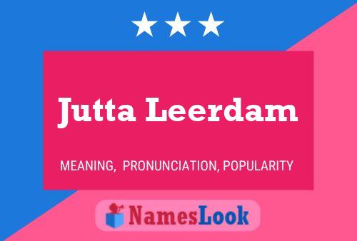 Poster del nome Jutta Leerdam