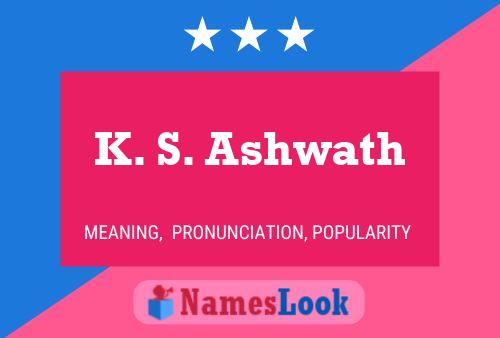 Poster del nome K. S. Ashwath