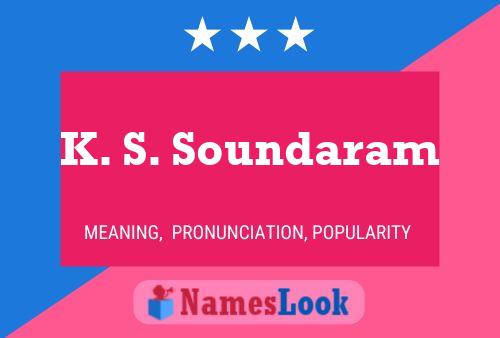 Poster del nome K. S. Soundaram