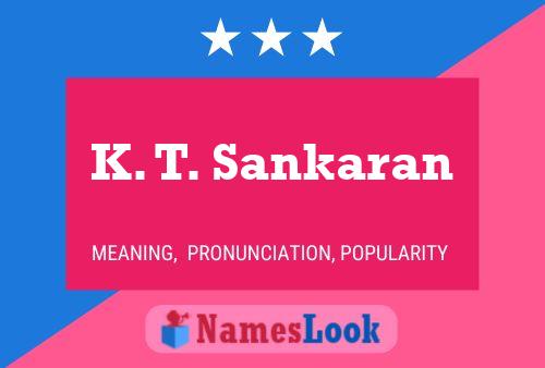 Poster del nome K. T. Sankaran