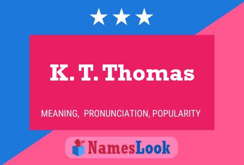 Poster del nome K. T. Thomas