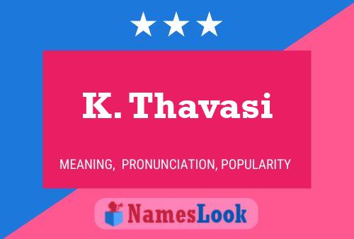 Poster del nome K. Thavasi