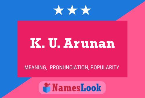 Poster del nome K. U. Arunan