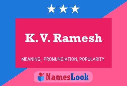 Poster del nome K. V. Ramesh