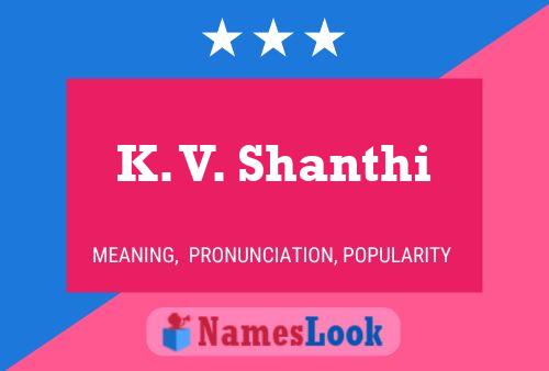 Poster del nome K. V. Shanthi