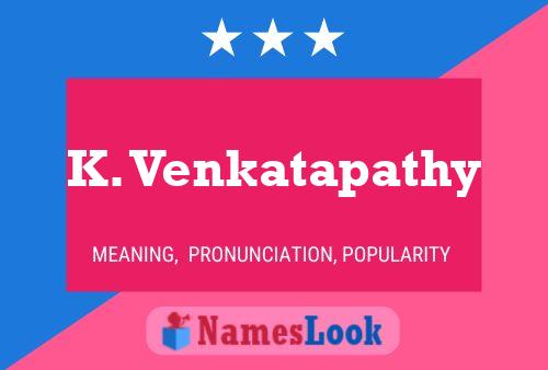 Poster del nome K. Venkatapathy