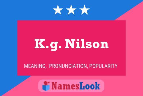 Poster del nome K.g. Nilson