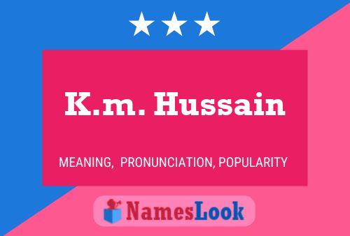 Poster del nome K.m. Hussain