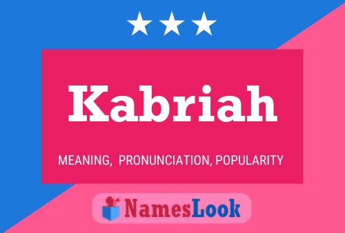 Poster del nome Kabriah