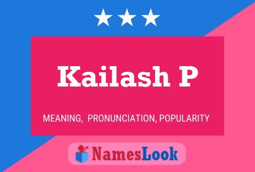 Poster del nome Kailash P