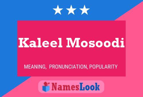 Poster del nome Kaleel Mosoodi