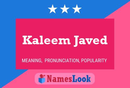 Poster del nome Kaleem Javed