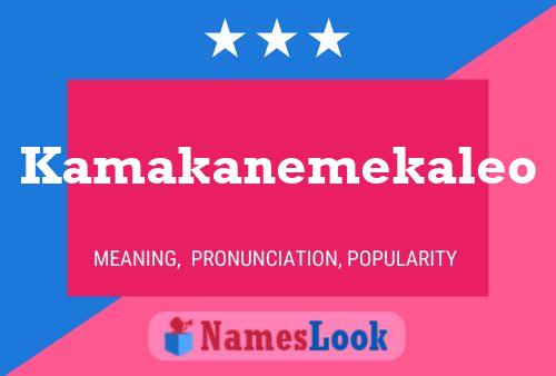 Poster del nome Kamakanemekaleo