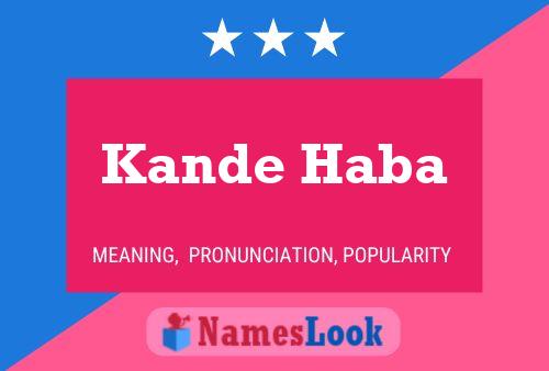 Poster del nome Kande Haba