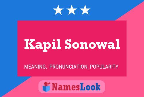 Poster del nome Kapil Sonowal