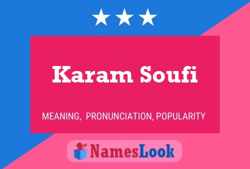 Poster del nome Karam Soufi