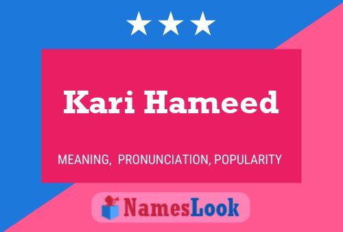 Poster del nome Kari Hameed