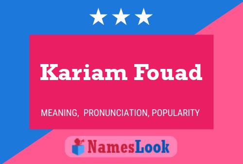 Poster del nome Kariam Fouad