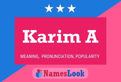 Poster del nome Karim A