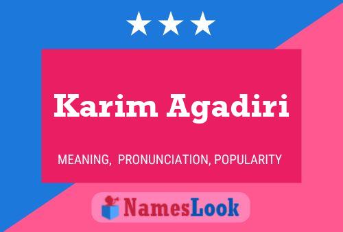 Poster del nome Karim Agadiri