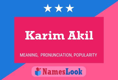 Poster del nome Karim Akil