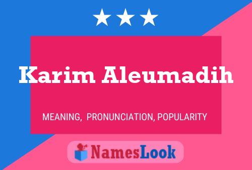 Poster del nome Karim Aleumadih