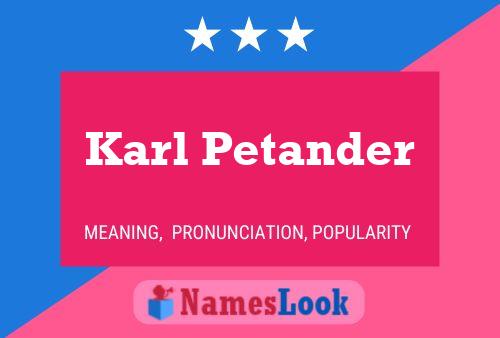 Poster del nome Karl Petander