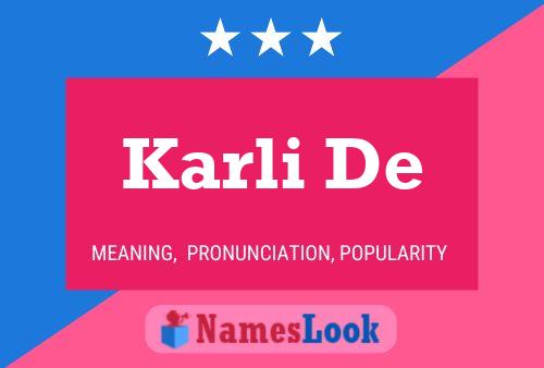 Poster del nome Karli De