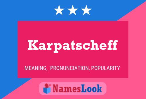 Poster del nome Karpatscheff