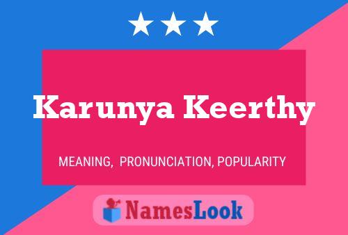 Poster del nome Karunya Keerthy