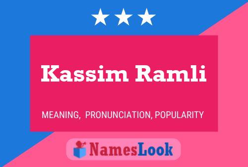 Poster del nome Kassim Ramli